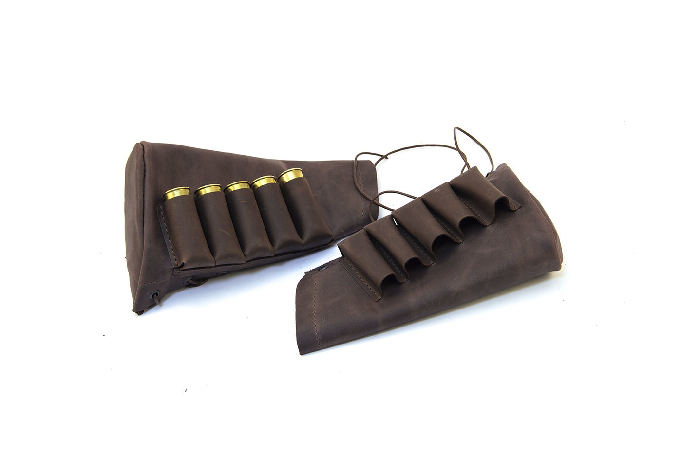 Lifetime Warranty handmade leather rifle stock ammo pouch for