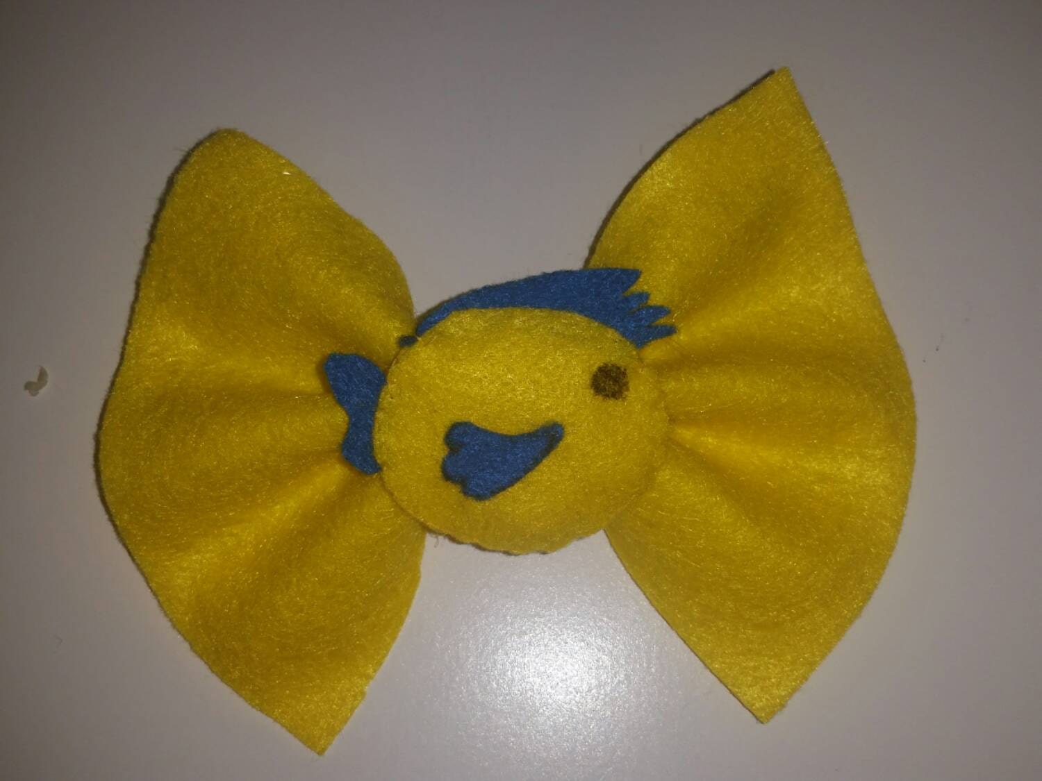 Disney's The Little Mermaid Flounder hair bow by TheNerdyBoutique