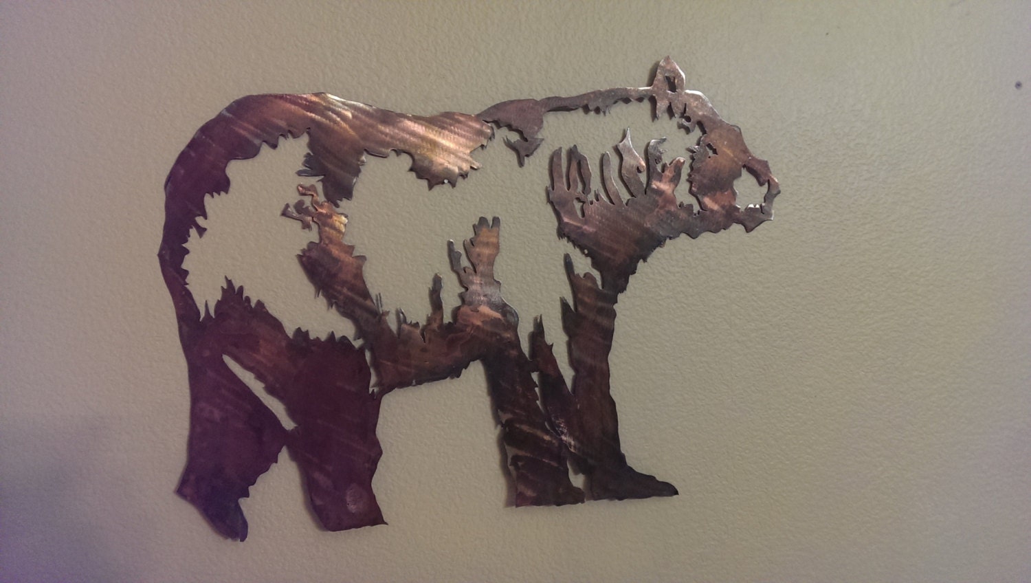 metal wall art Bear by decorativemetal on Etsy