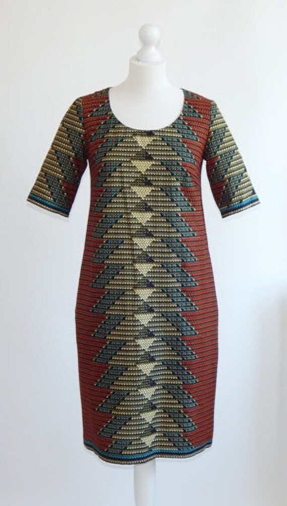 African print midi dress