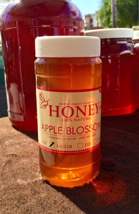 1 1/2lbs of Raw Apple Blossom Honey by HarrisFamilyApiaries