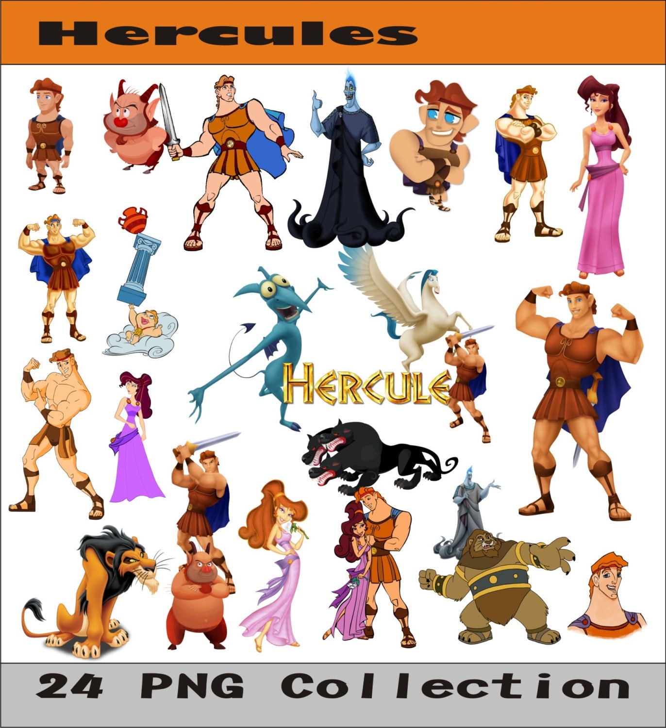 HERCULES PNG Vector Instant Download PNG Disney By SlavGraphics