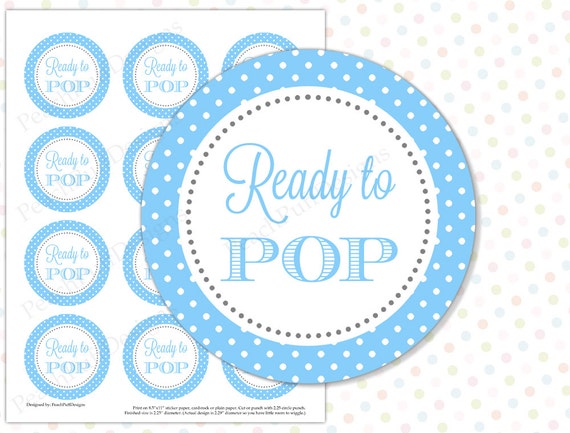 Ready To Pop Sticker Blue INSTANT DOWNLOAD Ready To Pop