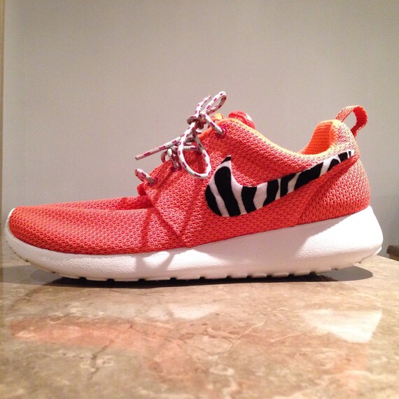 Women Custom Roshe Runs Orange Shoes Nike Size by ajcustoms577