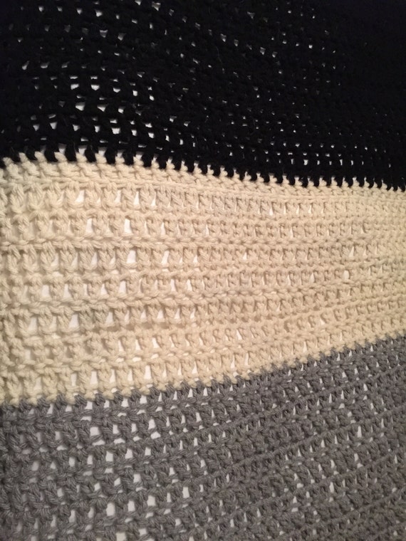 Handmade crochet twin size blanket