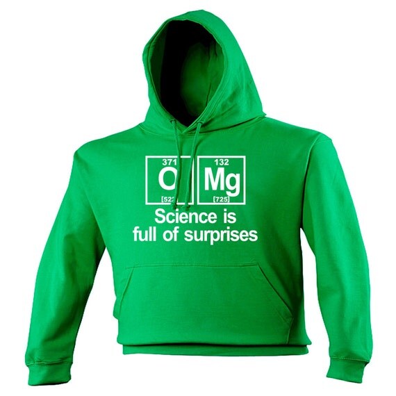 Science Hoodie Unisex Hoody Periodic Table Hood by