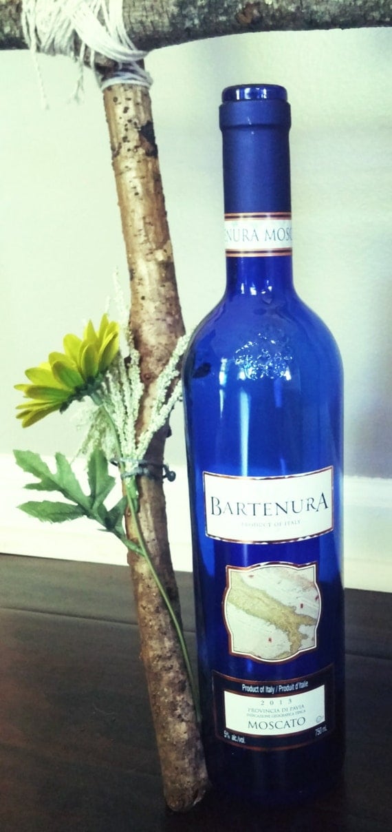 Moscato Blue Wine Bottle Light by DrinkDrunkDecor on Etsy