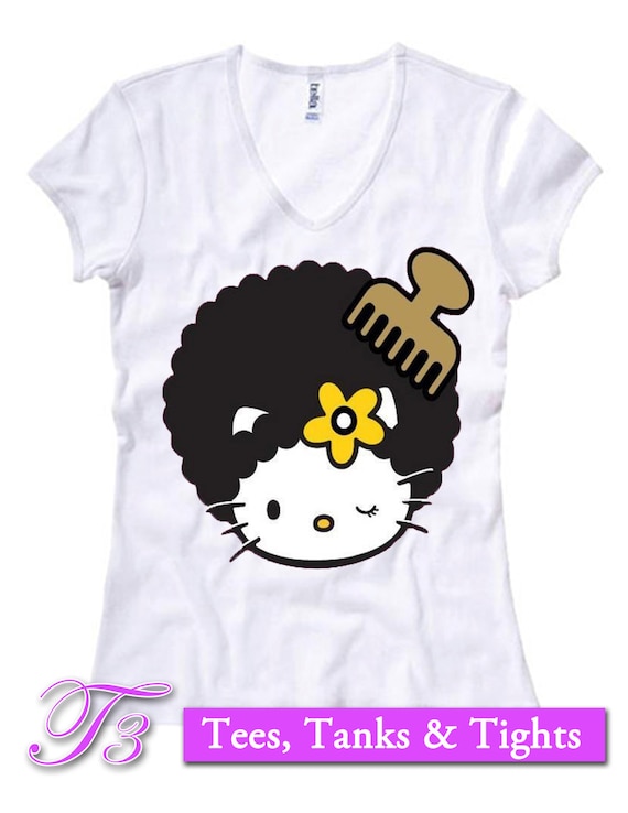 hello kitty afro t shirt
