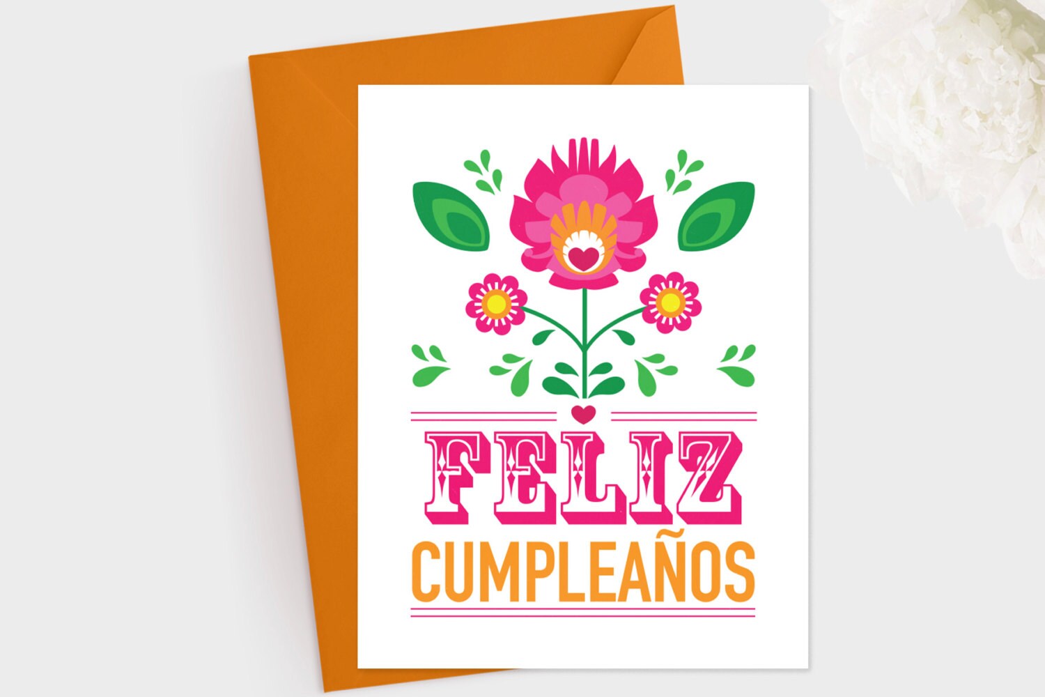 Feliz Cumplea os Printable Card Fiesta Flowers