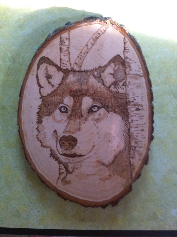 Timber Wolf Wood Burning by KarasCountryKrafts on Etsy