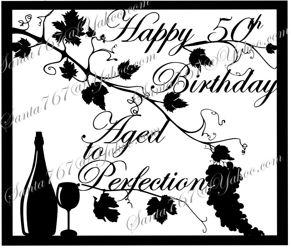 Download Happy 50th Birthday Aged to Perfection SVG by DavidDesignShop