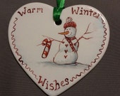 Hand Painted Kiln Fired Porcelain Ornament