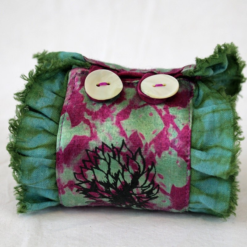 Silk wrist cuff fabric wrist cuff hemp silk satin textile