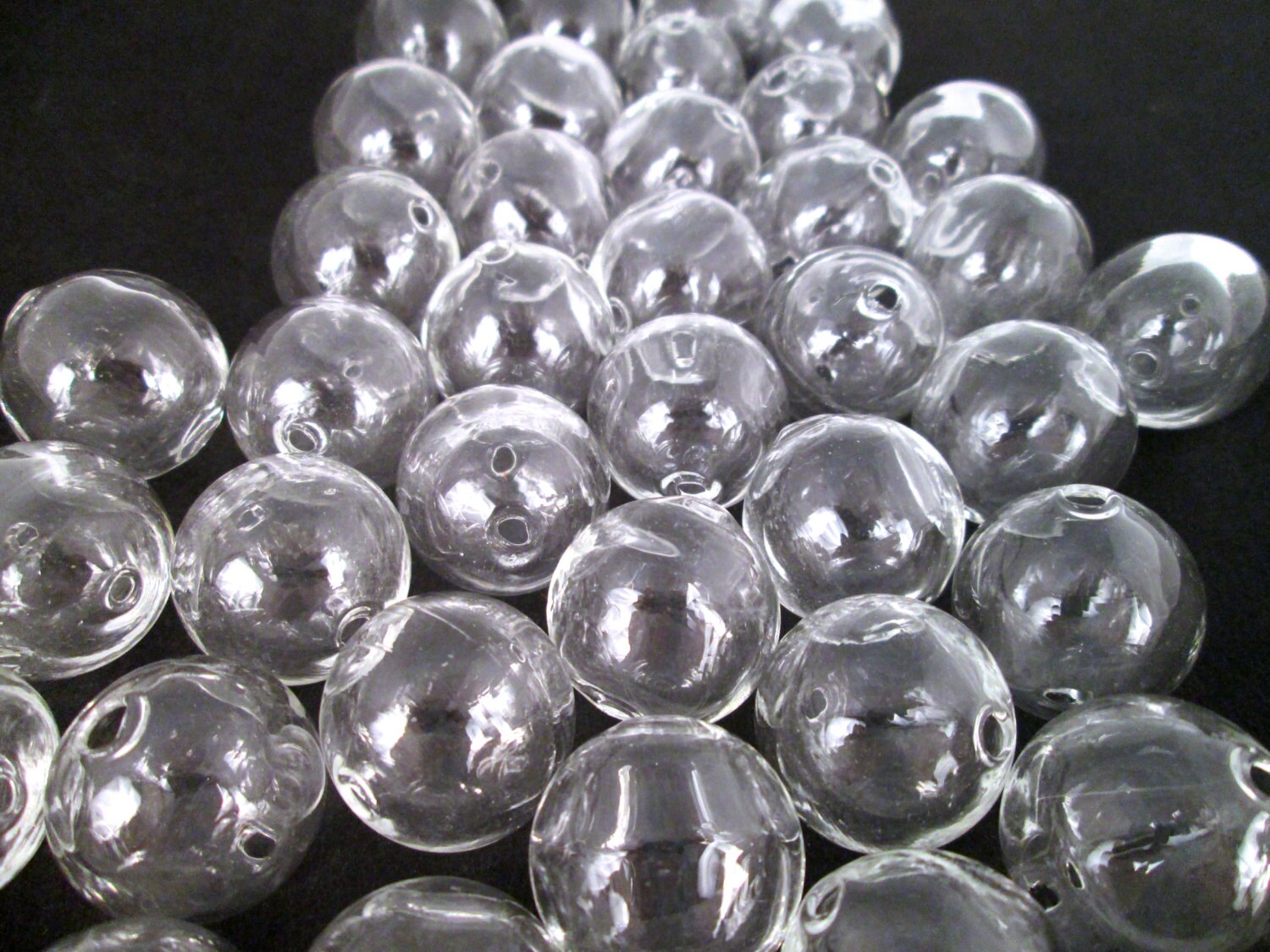 13mm Blown Glass Terrarium Beads Clear Pick Your Amount