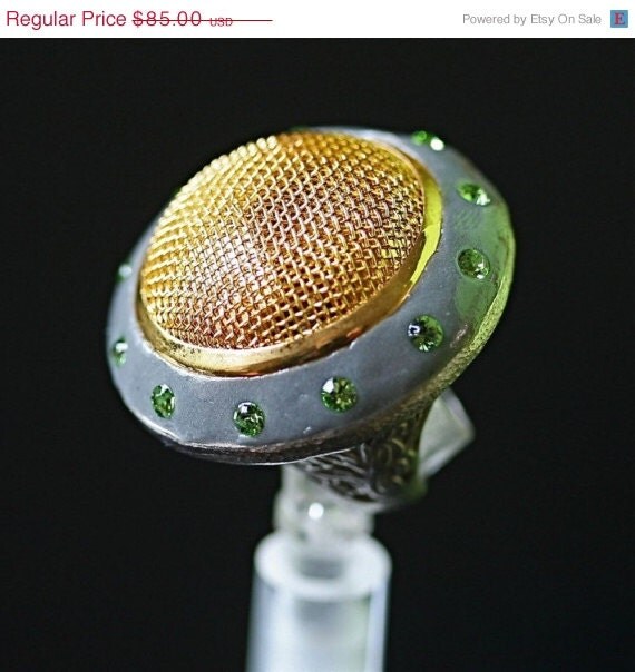 mothers day sale Unique white brass ring gold mesh ring by zulasurfing