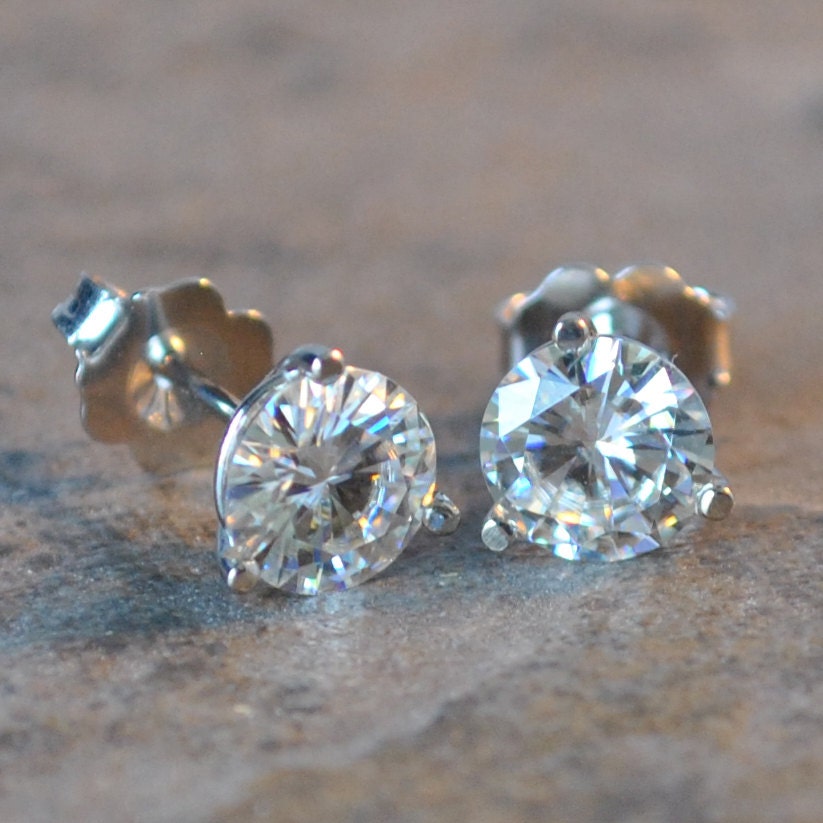 forever one moissanite earrings 3 carats moissanite stud