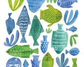 Fish Art Print by Lisa Congdon (Limited Edition)