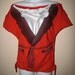 60% off -- red SMOKING JACKET cut couture shredded t shirt size LARGE L