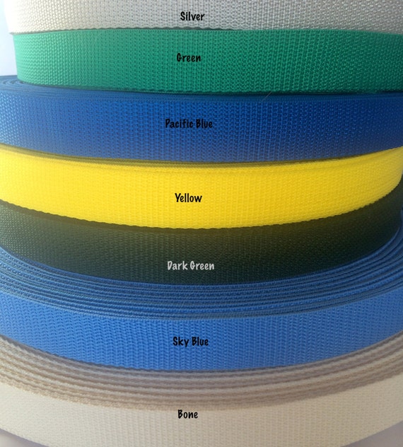 1 12 Wide Polypropylene Webbing By The Yard 17 Colors To Choose