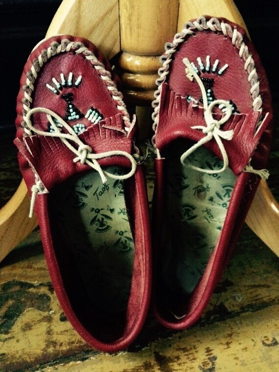 vintage leather moccasins