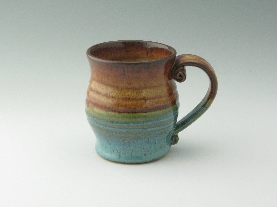 Coffee Mug Pottery Mug Handmade Ceramic Mug 16 oz Large Pot