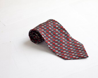 Men's Necktie / Vintage Patterned Tie / Mid Century