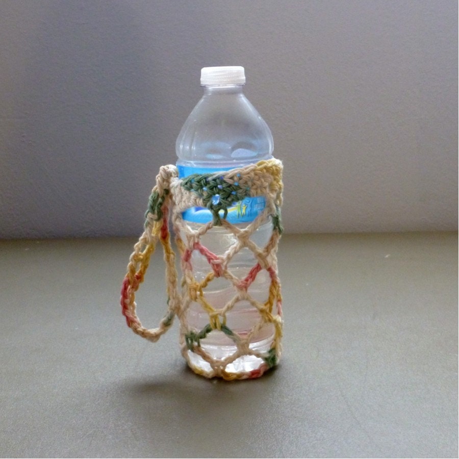 Water Bottle Sling Carrier Wrist Strap by DebbieCrochets on Etsy