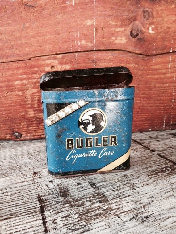 Vintage Repurposed Bugler Cigarette Case Tobacco Tin