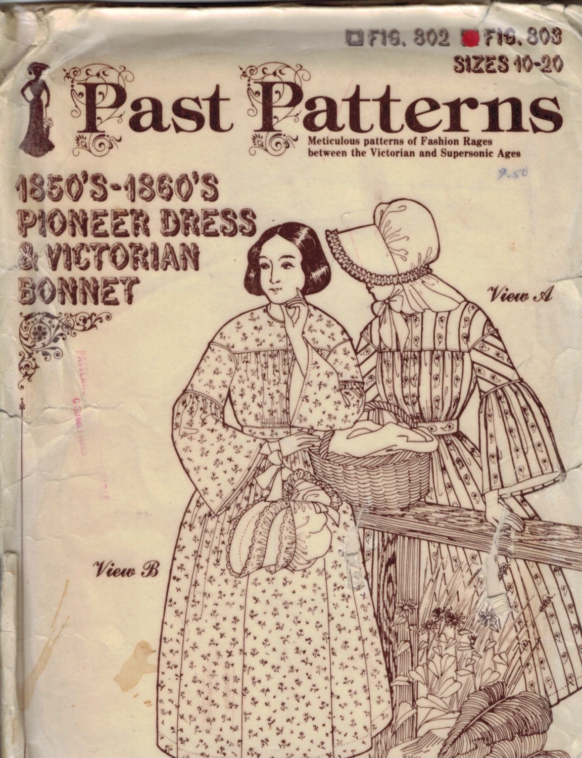 Misses Sewing Pattern Past Patterns 803 1850s 1860s Pioneer