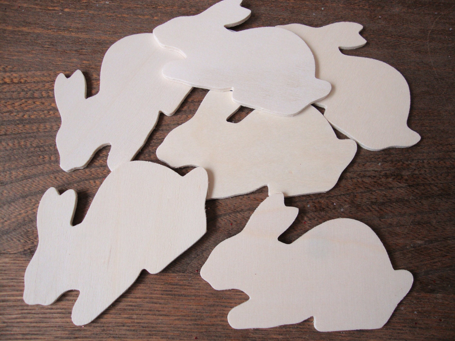 Wood bunny cut outs unfinished wood crafts supplies Easter