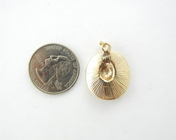 Gold-tone Cowboy Cowgirl Hat Pendant