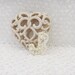 Romantic Letter J Brooch - Lapel Pin / Feminine Creamy White Wood Brooch / Repurposed Vintage Wood / Pearls - Lace - Rhinestones / OOAK