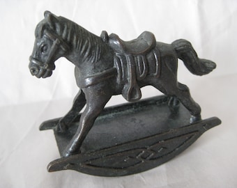Shabby Rocking Horse Metal Pencil Sharpener Vintage