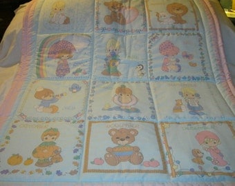 Handmade Baby Precious Moments Calender With 12 Months Baby/Toddler Quilt-Newly Made - 2017