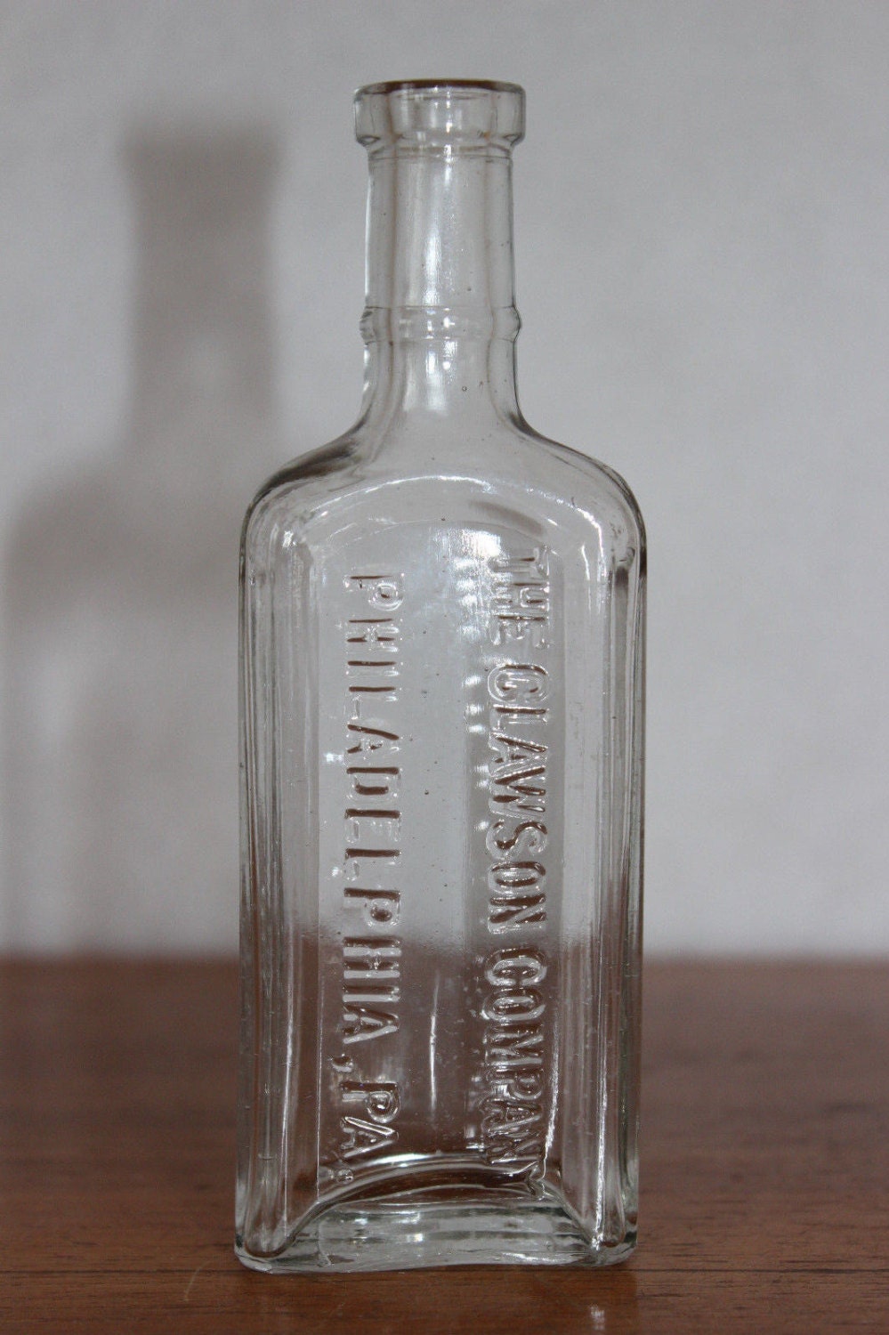 Antique Embossed Bottle The Clawson Company Philadelphia