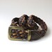 Boho vintage Earth Tones Woven Leather Belt / Made in Guatemala