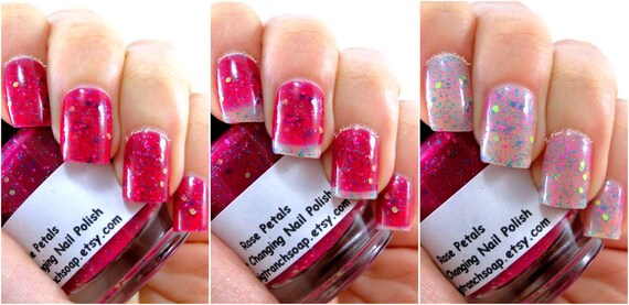 Color Changing Nail Polish Glitter Mood Nail Polish Rose