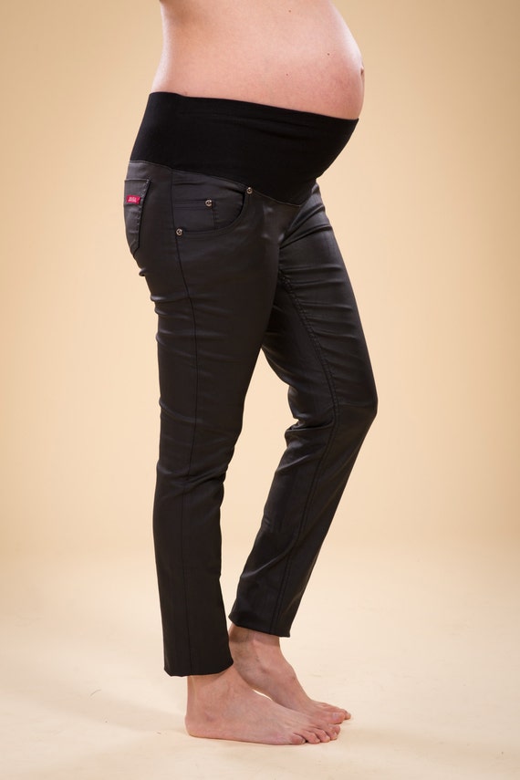 Items similar to Maternity Pants Faux Leather Pants Voluptous