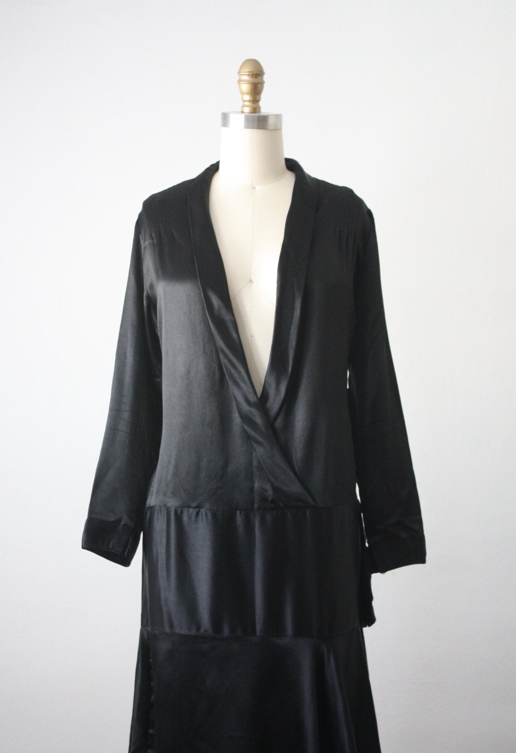 film noir dress / 1920s liquid silk dress by 1919vintage on Etsy