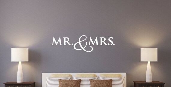 Mr e mrs wall decal sposa la decalcomanie da di tweetheartwallart