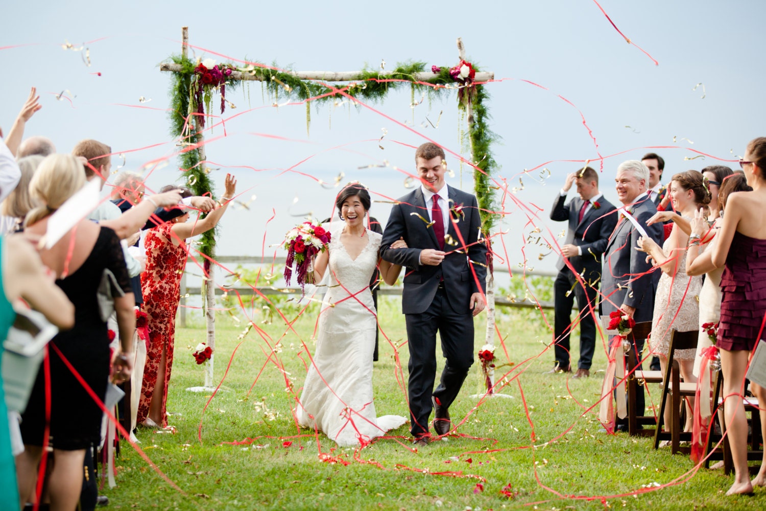 100 Hand Rolled Streamers Wedding Exit Layered Metallic