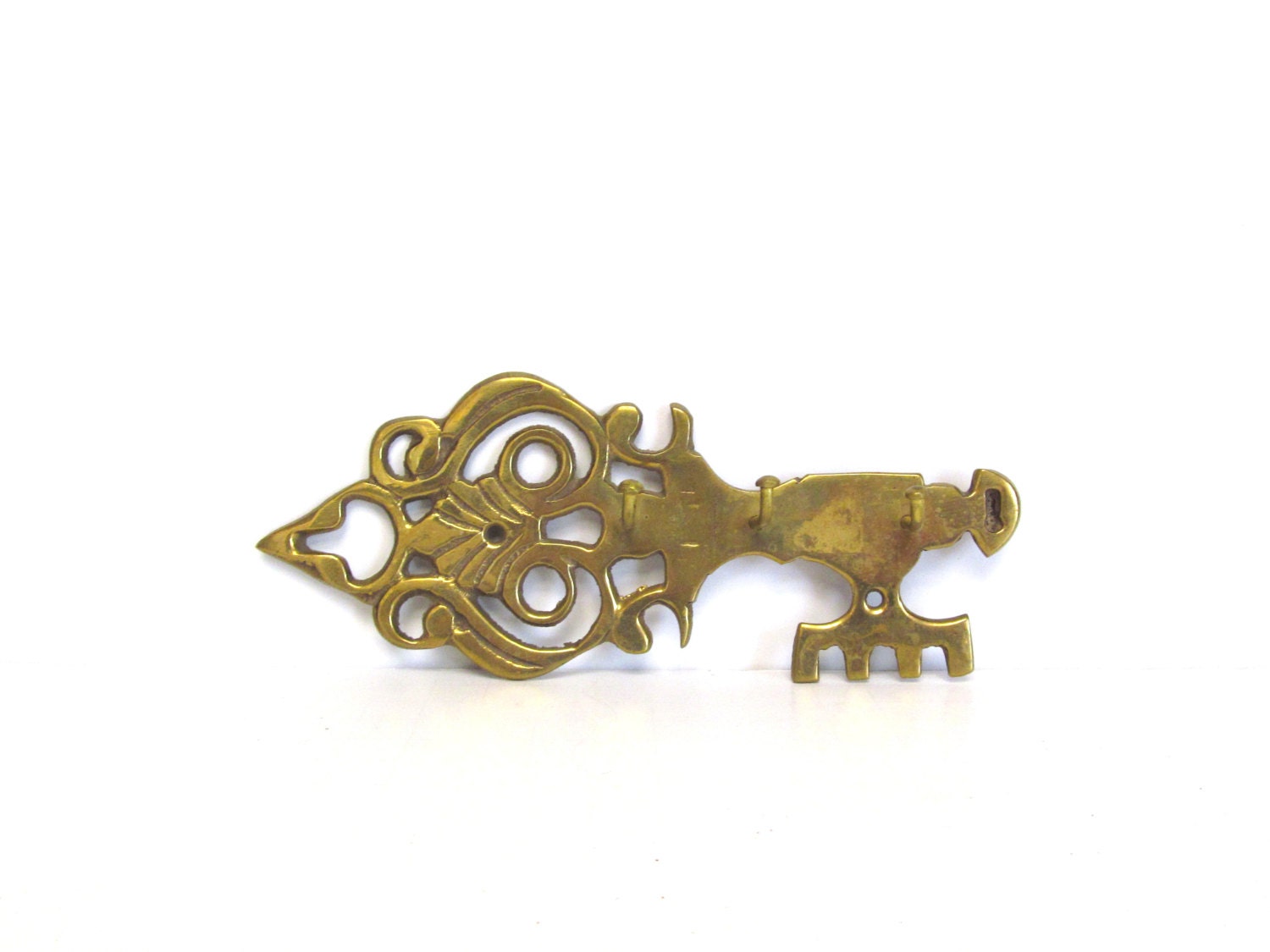 antique brass key holder