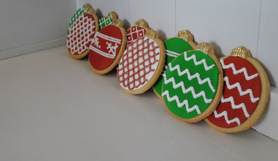 Christmas Cookies Ornament Hand Decorated Sugar - 1 Dozen Il_570xn