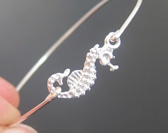Seahorse Bracelet, Seahorse Jewelry, Sea Horse Jewelry, Beach Bridesmaid Gift, Ocean Lover Gift, Sea Bracelet, Sterling Silver Ocean Jewelry