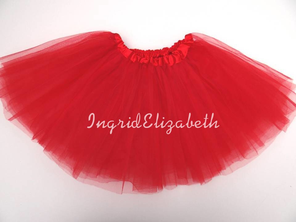Red Tutu Ballet Skirt / FAST SHIPPING / Child by IngridElizabeth