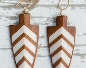 Buffalo Bone Arrowhead Earrings | Nature Inspired | One of a Kind | Arrowhead Jewelry | Statement Earring | Custom Handmade | Tribal Jewelry