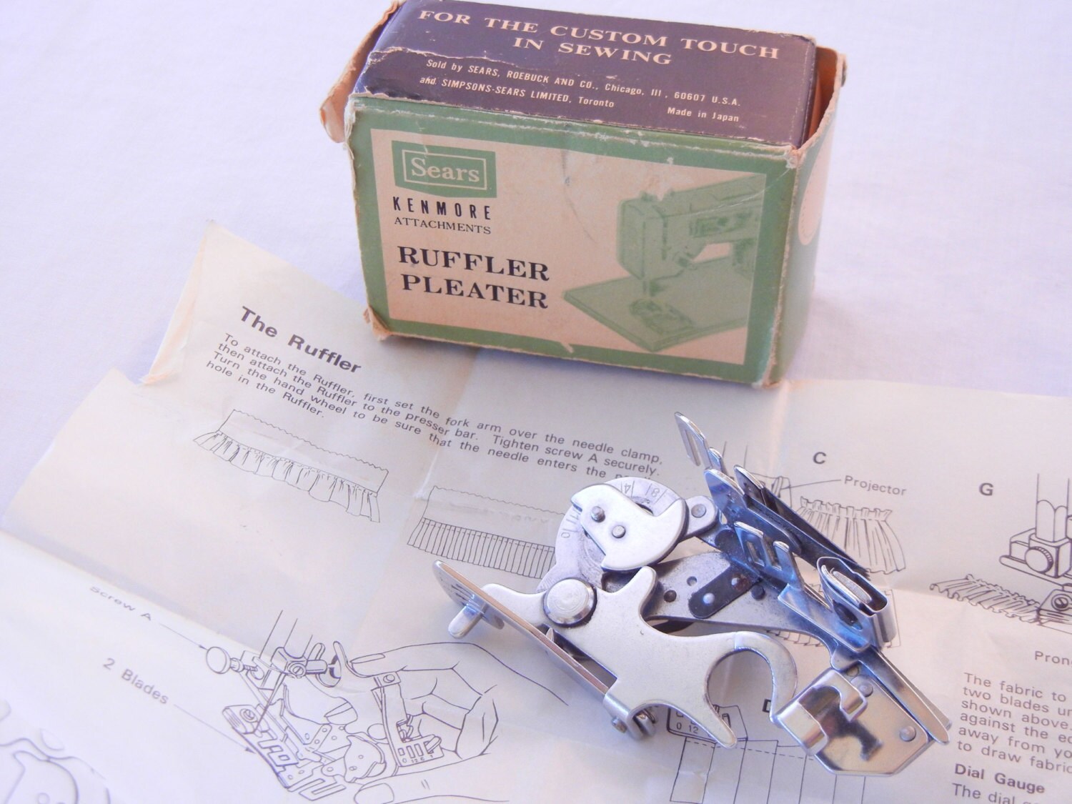 Ruffle Pleater Foot for Kenmore Sewing Machines Attachment