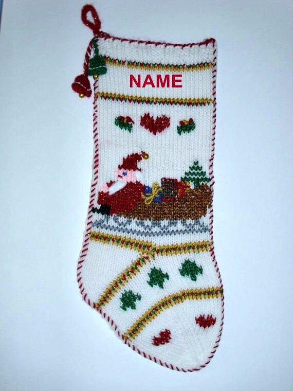 Knit Santa Stocking 64