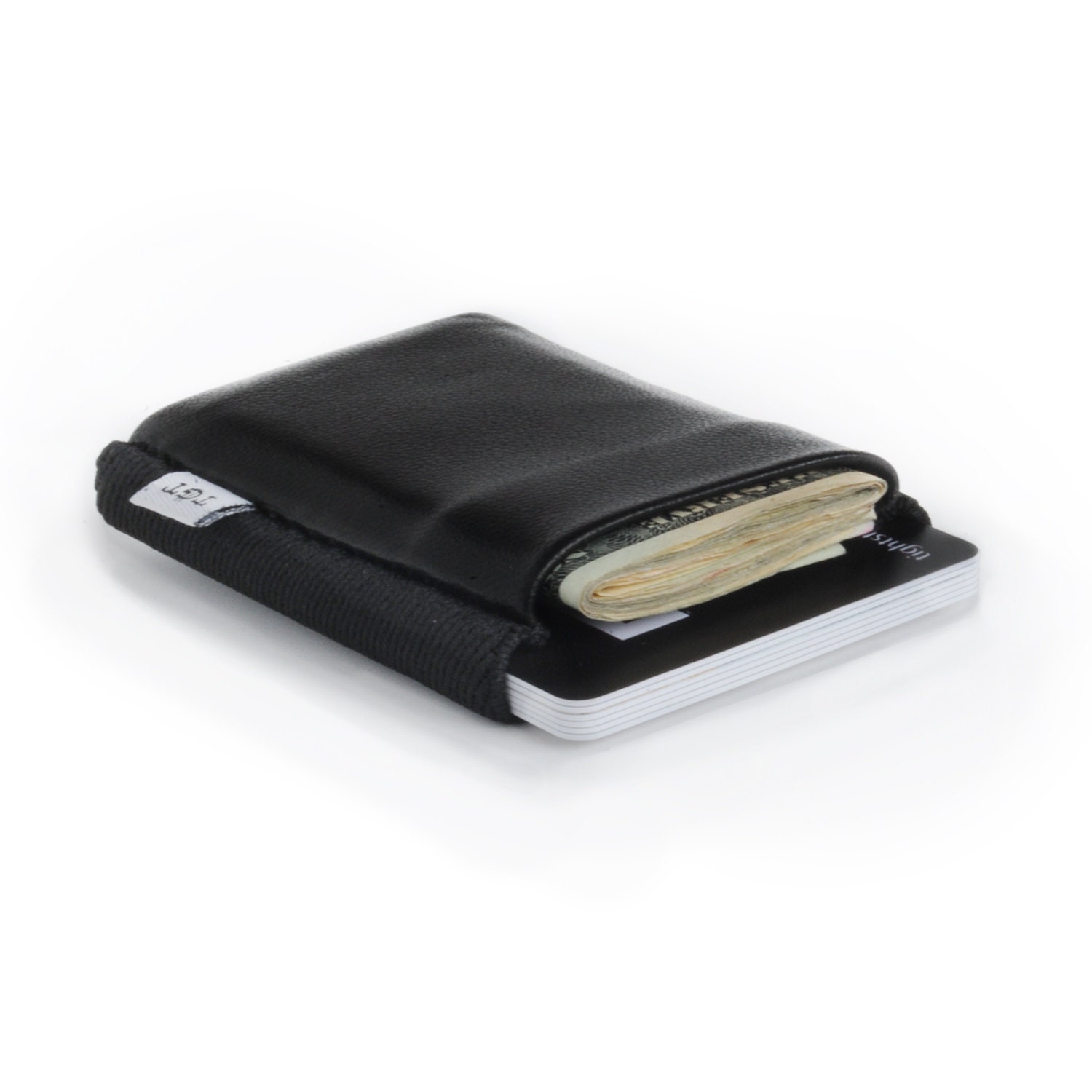 Nightcall Slim minimalist elastic and leather wallet