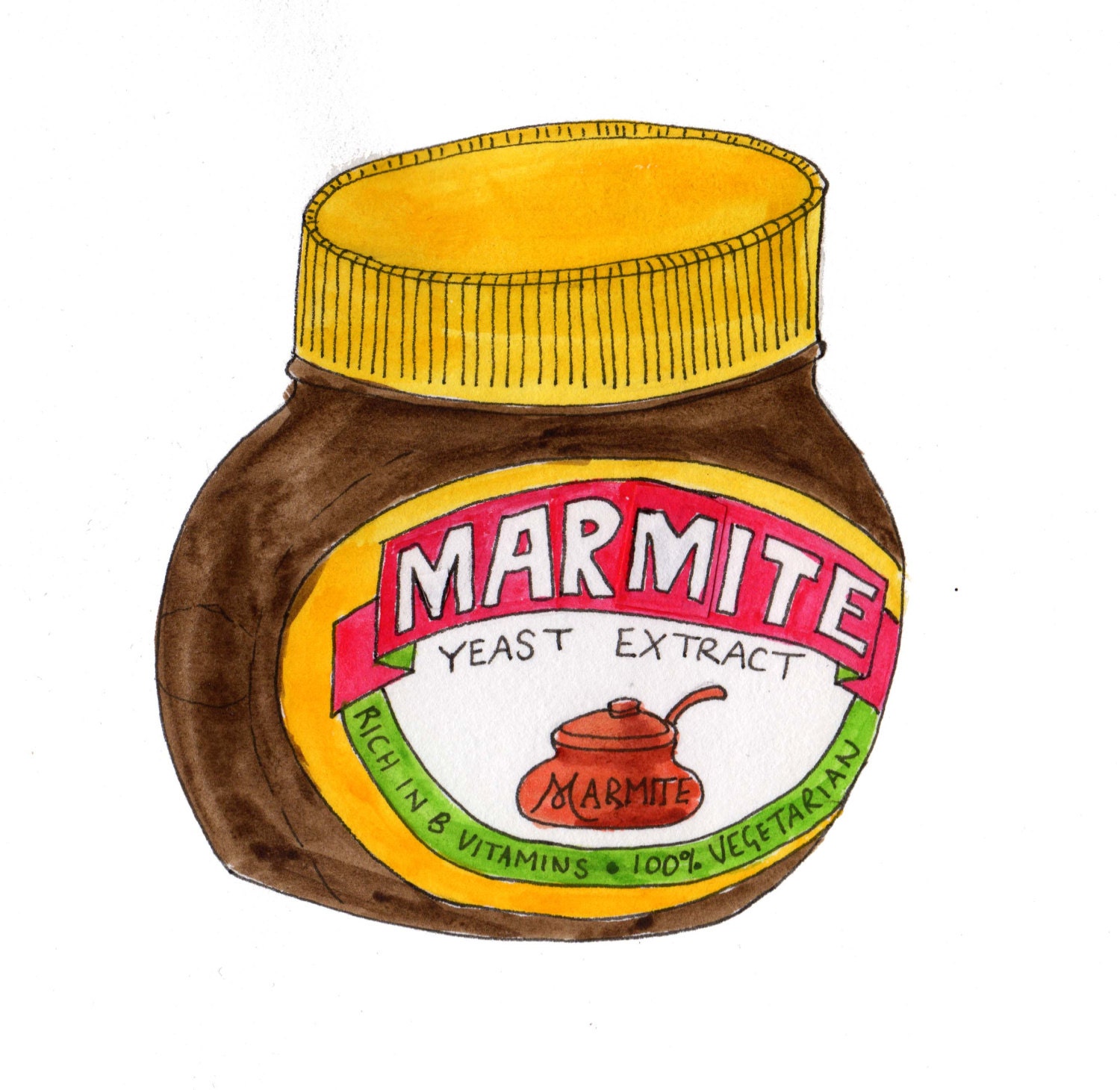 Marmite illustration print